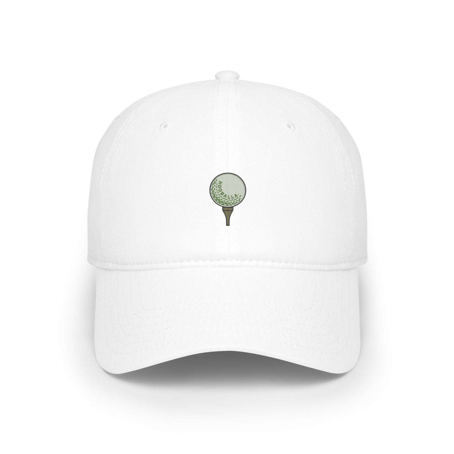 Summer 2025 Golf Hat- Classy Golf Ball on Tee by Hooballa
