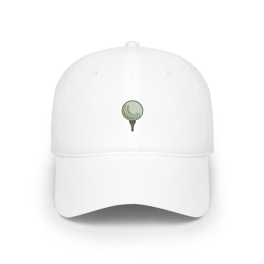 Summer 2025 Golf Hat- Classy Golf Ball on Tee by Hooballa