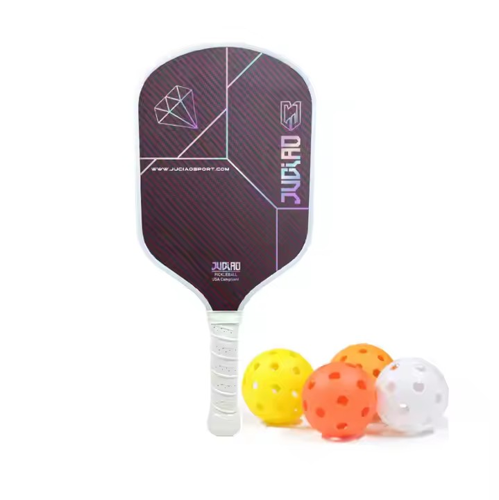 Hooballa Kevlar Carbon Fiber Pickleball Paddle, 16mm, with 3 Balls