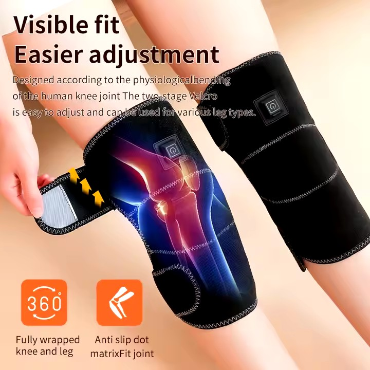 Heated Knee Brace Wrap with Massage, Vibration, and 360° Leg Support